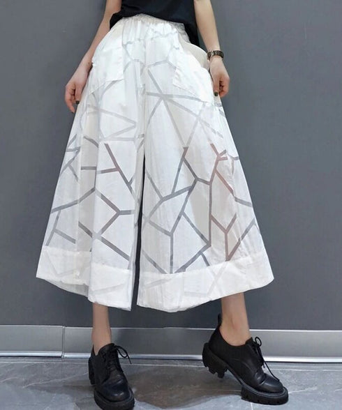 Sheer Pattern Wide Pants